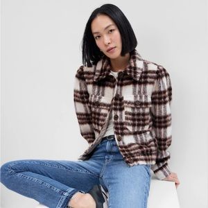 NWT GAP Cozy Shirt Jacket in Brazen Brown